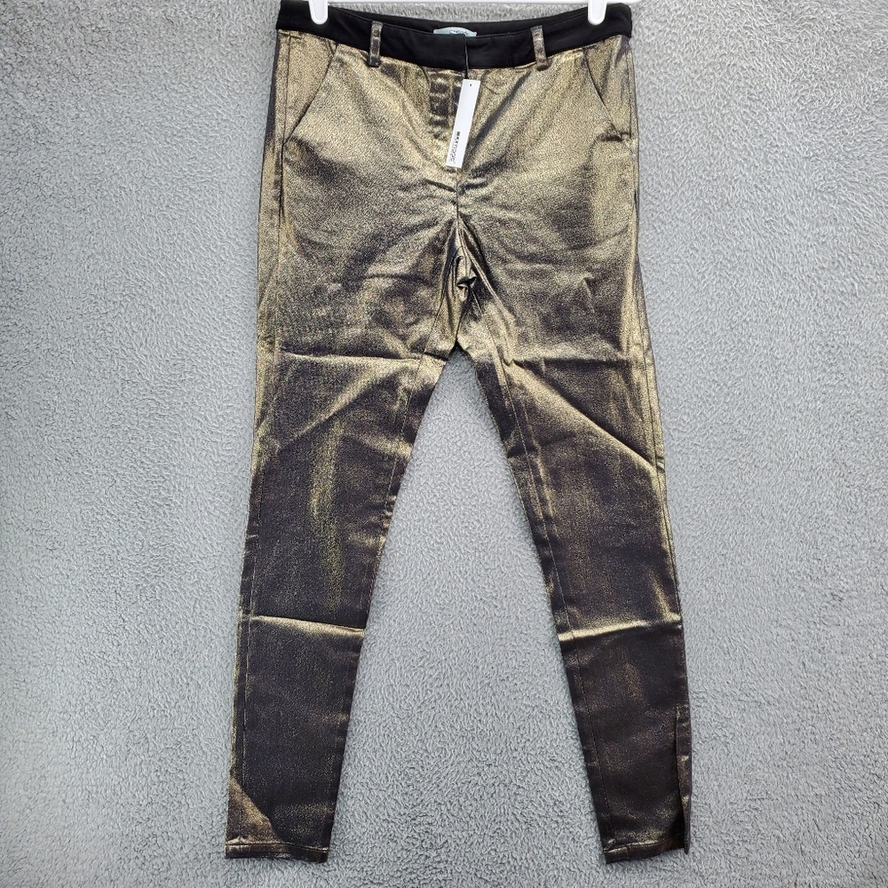 LAmade Skinny Pants Gold Womens Size Small NWT